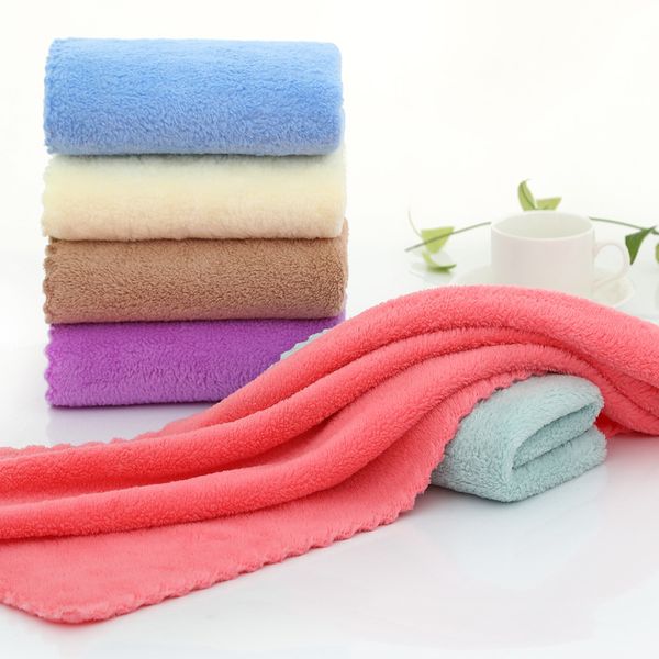 

1piece 140*70cm high-density coral velvet towel bath towel gift decals cut edge wipes microfiber car wipes wash towels