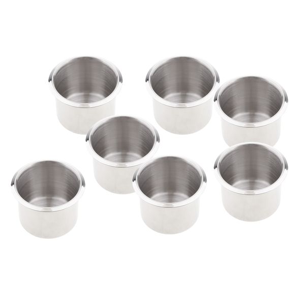 

8pcs stainless steel recessed cup drink holder marine boat rv camper 68x55mm