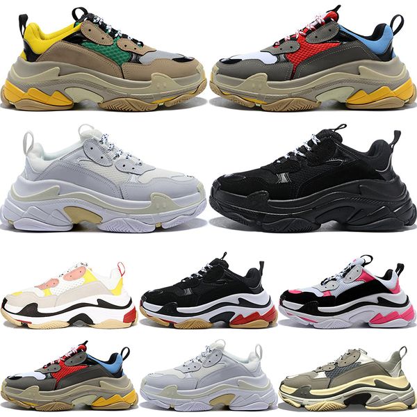 

2020 fashion paris 17fw triple-s sneaker triple s casual dad shoes for men's women beige black ceahp sports designer shoes sneakers 36