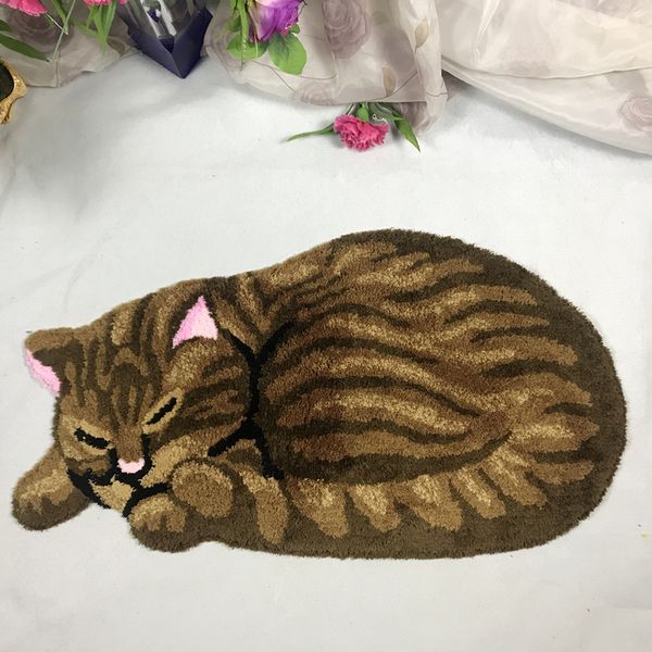 

cartoon cute grey slip cat 3d rug cat living room bedroom carpet kitchen bathroom mat toilet hallway tapete home decorative