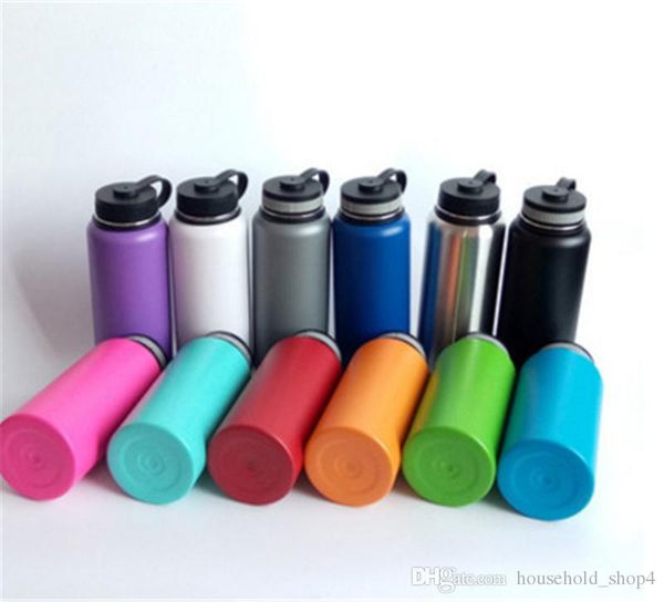 

32oz flask water bottles stainless steel kettles big capacity tumblers with lids vacuum insulated wide mouth