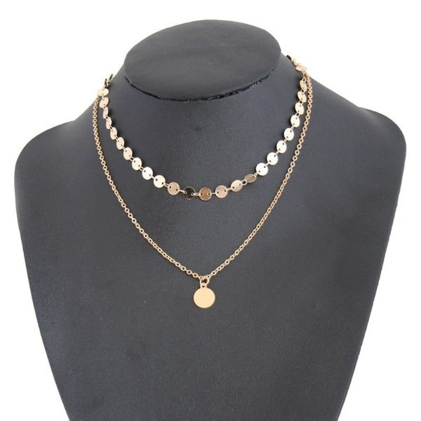 

fashion gold color sequined coin fringed necklace bohemian style fashion lady's necklace jewelry necklace, Silver