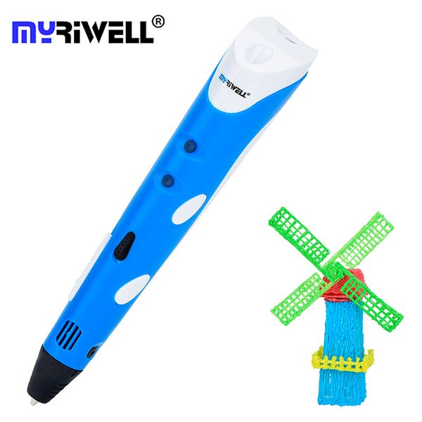 

myriwell 3d pen myriwell 1-ого поколение волшебной ручка 1.75mm pla нить дети diy 3d drawing печать pen рождество 3 d stylo, Black;red