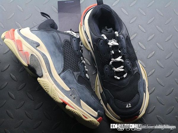 

no.2balenciag20 triple s sneaker grey blue trainers retro version runner grey with original box