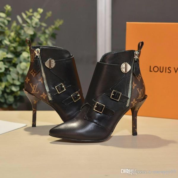 

new mix 9 model women design leather walking show boots ladies fashion long styles boots 35-42, Black
