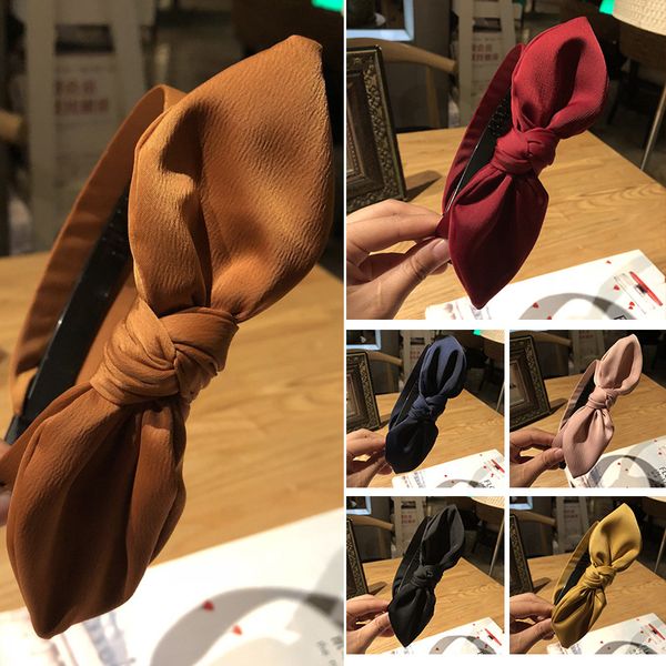 

korean boutique hairband ears cloth bow headband women girls hair head hoop bands accessories for girl hairbands headwear