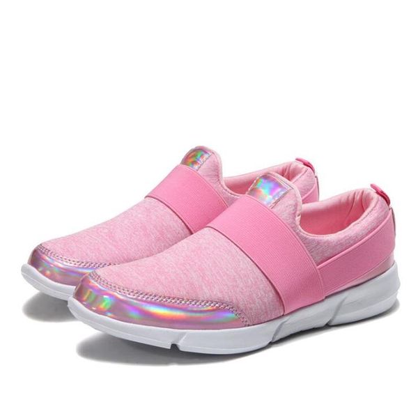 

spring autumn flats women sneakers plus size slip-on shoes woman running ladies shoes casual loafers jogging, Black