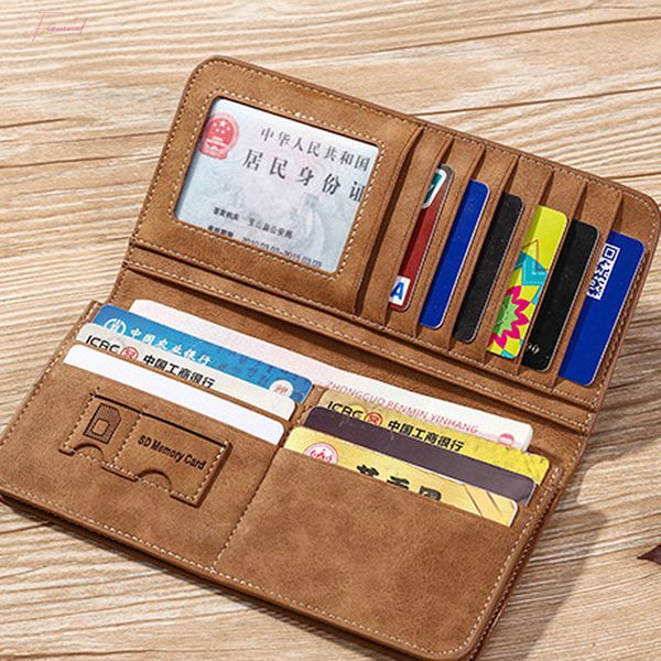 

card holder phone men blocking short leather wallet card holder purse with coin pocket phone card holder pasjeshouder 15, Red;black