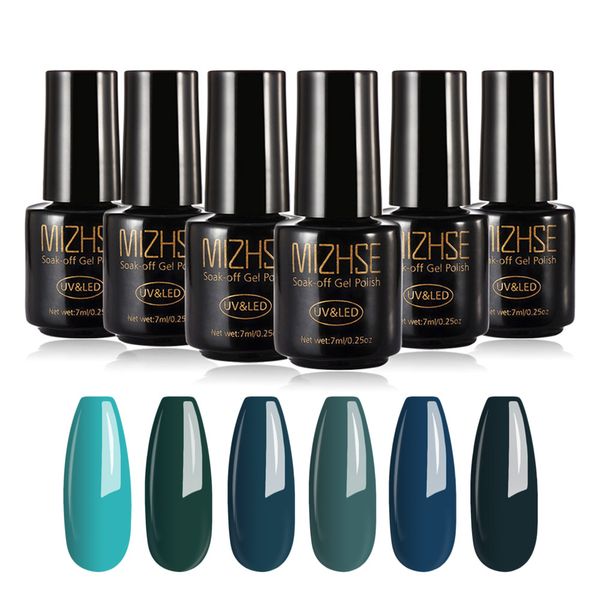 

mizhse nail gel soak-off uv led long-lasting nail lacquer primer gel polish varnish emerald green color series, Red;pink