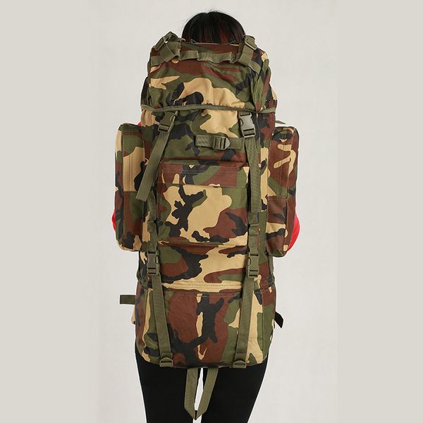 

65l large capacity mountain rucksack climbing bag waterproof camouflage molle backpack for travel hiking camping fishing