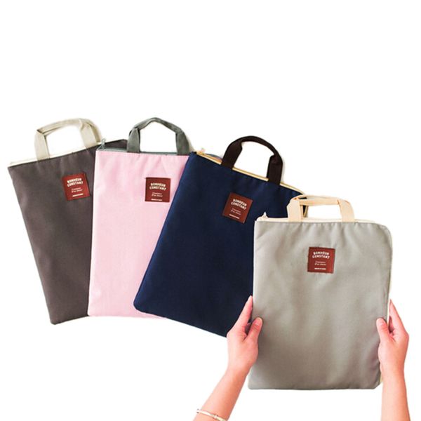 

1pcs a4 canvas file folder bag document organizer bag cartella documenti archivador documentos briefcases 4 colors