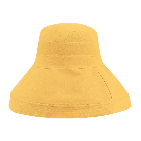 

solid color hat foldable travel vacation wild sun hat large brimmed basin