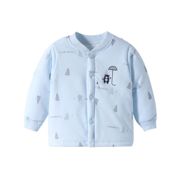 

3 младенцы бесшовных мужчин и женщины младенец внутреннего ношения хлопка ватника tops толстого, Blue;gray