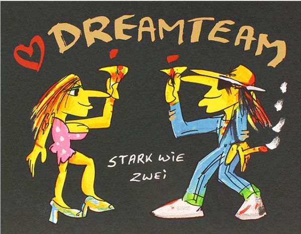 

dreamteam - stark wie zwei home decor handpainted &hd print oil painting on canvas wall art canvas pictures 191218