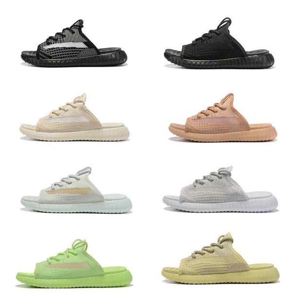 

new designer sandals v2 true form hyperspace clay static static refective zebra bred kanye women men luxury flat beach slipper, White;red