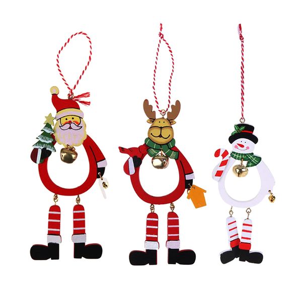 

christmas decorations colorful diy creative wooden series bell pendants decoration wood crafts ornaments home decor supplies