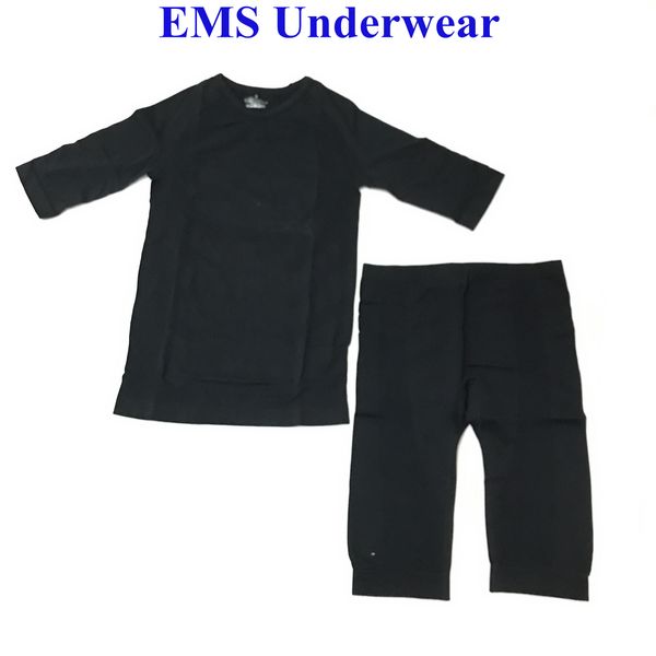 Schwarze Sportbekleidung für Herren, beste Trainingsunterwäsche für EMS-Gerät bei Muskelschwund, EMS-Fitnessgerät