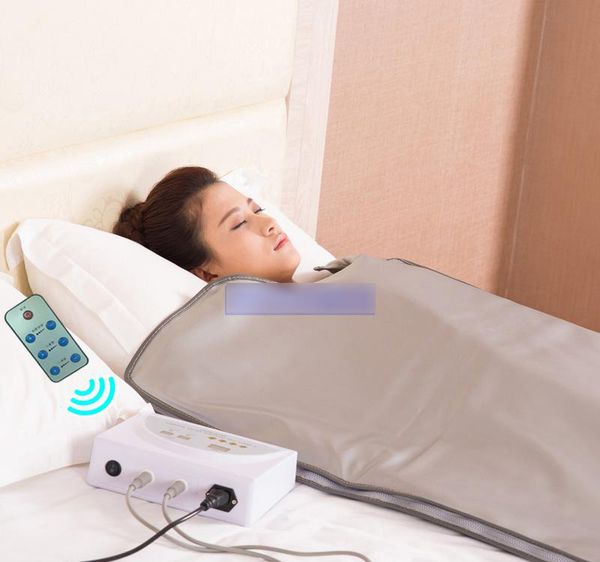 

2 Зона FIR Сауна FAR INFRARED ТЕЛА ДЛЯ ПОХУДЕНИЯ САУНЫ BLANKET отопление терапия Тонкий сумка SPA ВЕСА тела Детокс машина бесплатная доставка