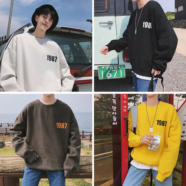 

2019 summer new original national tide men's round neck digital printing harajuku thin section street casual pullover, Black