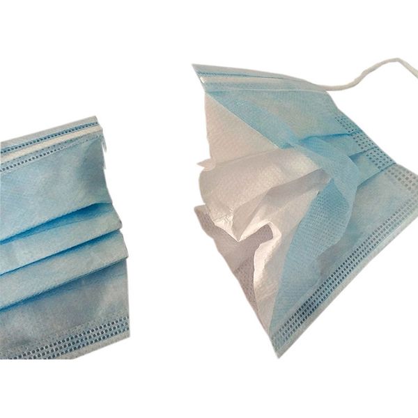 

50 pcs disposable face mask anti-dust masks with three-layer filter non-woven soft breathable outdoor proof masks