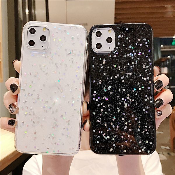 8 7 artı Ücretsiz Kargo xr iphone xs için lüks Glitter Yıldız Kılıf iPhone 11 Pro Max Moda Karşıtı sonbahar Telefon Kapak