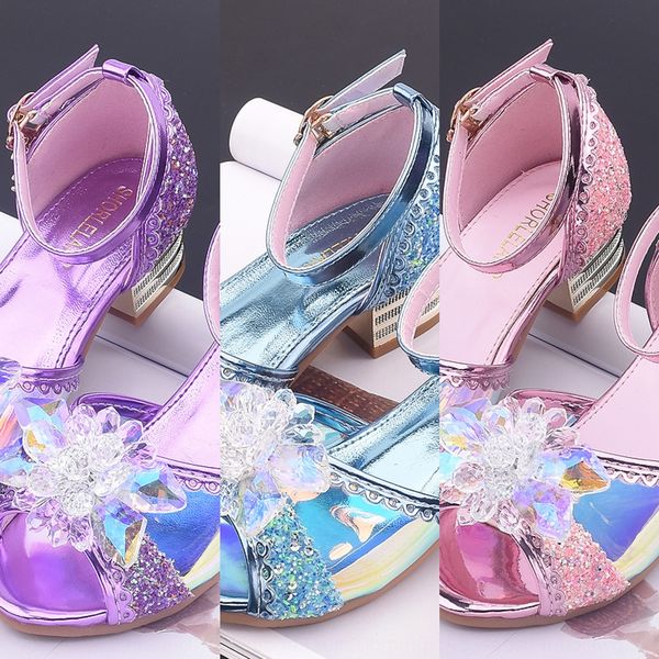 

girls sandals 2020 children sandals and slippers slippers high heel little girl slipper soft bottom princess shoes, Black;red