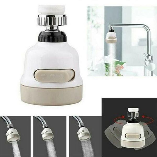 

360° swivel faucet tap aerator diffuser nozzle faucet splash-proof filter 3 gear sprayer head