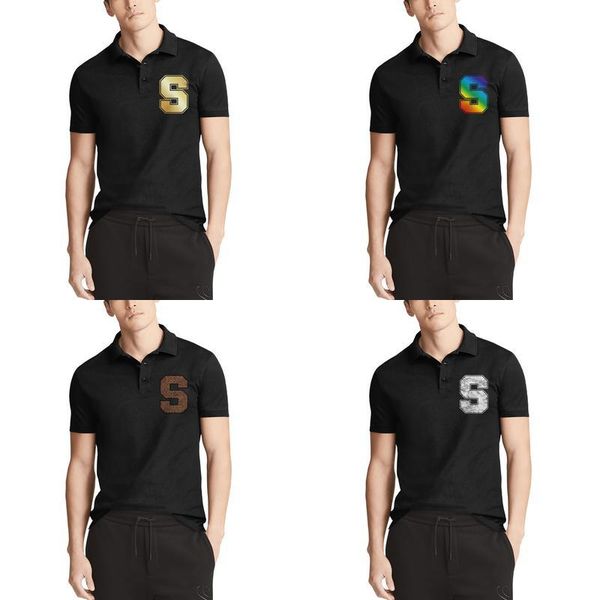 

mens design printing syracuse orange basketball gold logo black cotton polo shirt hip hop crazy beer gay pride rainbow leopard print usa, White;black