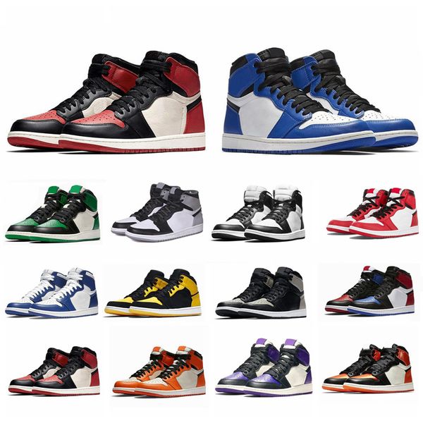 

1 High OG Мужские ботинки баскетбола Banned Бред Toe Shadow Gold Top Лучший дизайнер Mens Легкая атлетика Кроссовки Кроссовки мужские ботинки размер 13