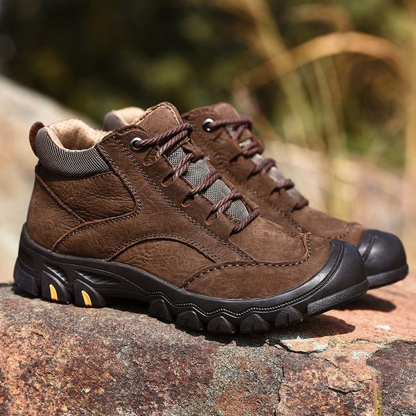 

2020 lightweight spring new arrivals fashion ankle boots men upgrade motorcycle boots wear comfort winter shoes hiking sneaker, Black