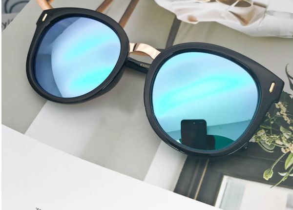 

2020 новый поляризованные очки серебро отражающие круглый объектив поляризационный вождения sunglass с коробкой женщины мужчины солнцезащитн, White;black