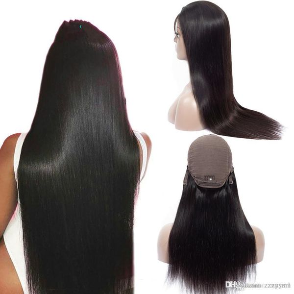 

ashimary front human hair wigs 4x4 closure wigs remy brazilian hair wigs straight front wig with baby hair, Black