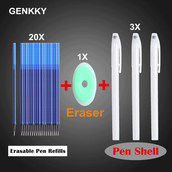 

24pcs/set genkky erasable pen refill magic gel pen set ink refills stationery gel-ink erasable pens for school office supplies