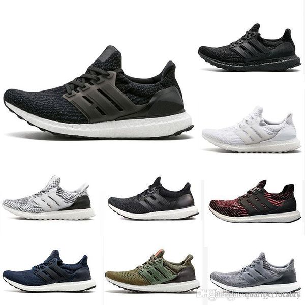 

new ub 3.0 4.0 triple black white primeknit oreo cny blue grey men women running shoes ultra 3.0 iii primekni sport shoes 36-47, White;red