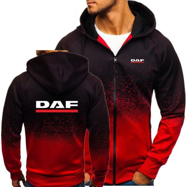 

men hoodies sports casual wear zipper fashion tide hooded jacket daf print fall sweatshirts autumn winter coat h
