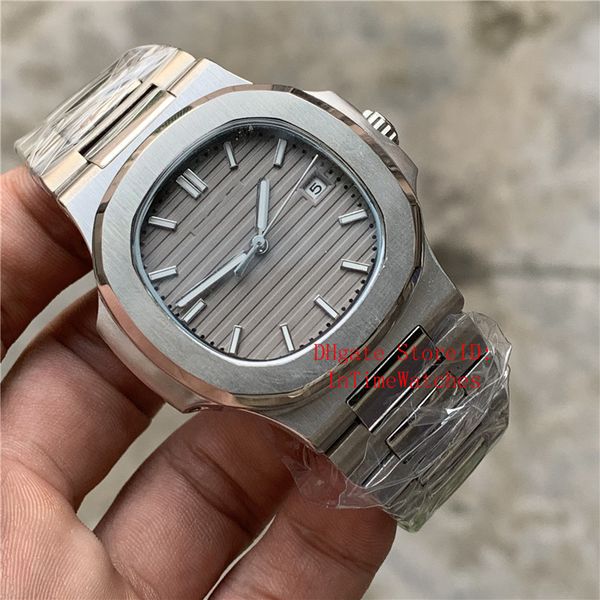

luxury watch gray dial asia 2813 movement 40mm 5711/1a 5711 mechanical transparent stainless steel automatic mens watches wristwatches, Slivery;brown