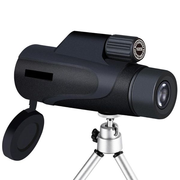 

16x50 outdoor monocular waterproof portable with smartphone adapter hiking night high definition prism telescope high power