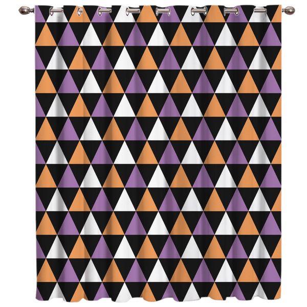 

geometric triangle window treatments curtains valance window curtains dark living room blackout kitchen print decor kids curtain