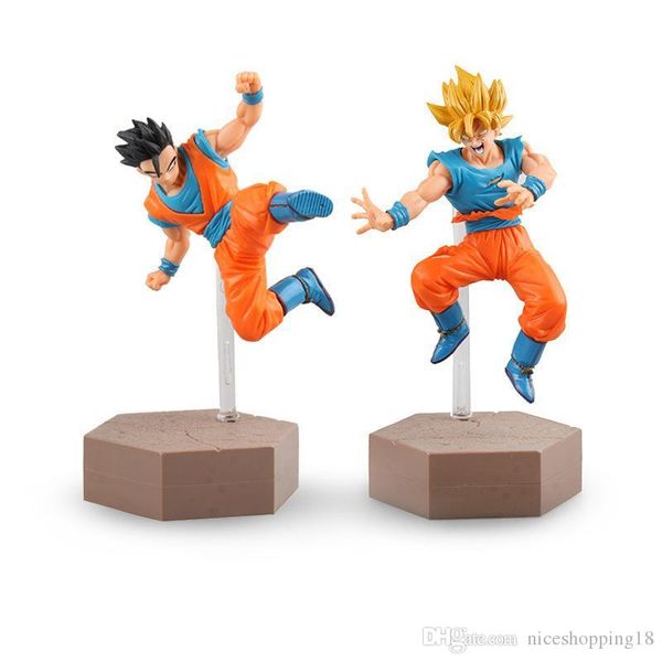 

excellent 4styles 17cm dragon ball z action figures son goku super saiyan gohan dxf anime dragonball kai figures model toys