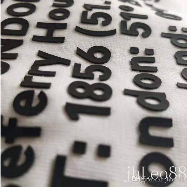 

2020 classic t-shirt black and white fashion breathable women show thin comfortable short sleeve t-shirt letter print 3 sizes
