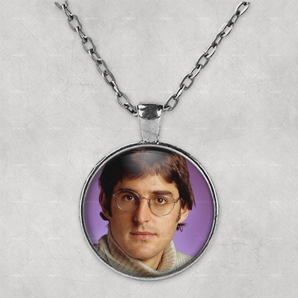 

луи теру персонализированного фото ожерелья фото ювелирных изделий ожерелье подвеска круг locket фото мемориал фото подарки, Silver