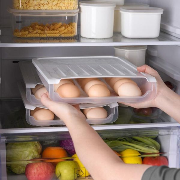 

refrigerators egg storage box egg holder rack container large capacity