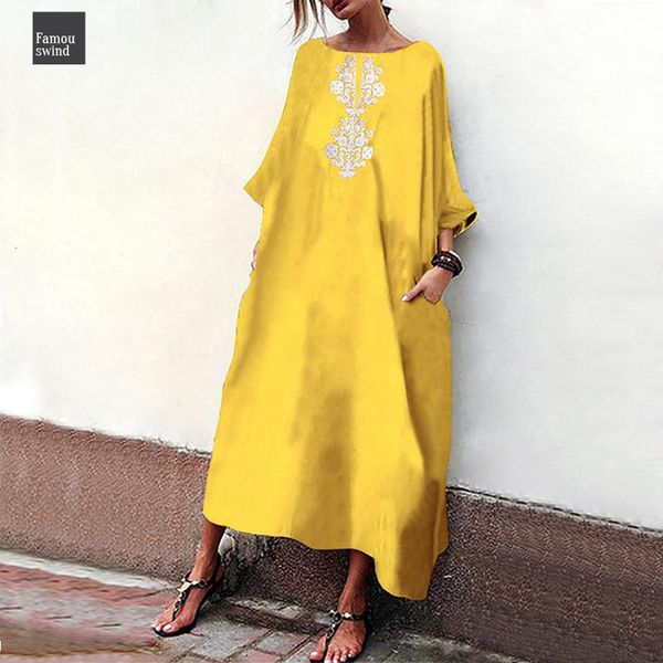 

осень женщины vintage maxi платье 2019 vonda повседневный длинные printed платья sexy o шеи batwing sleeve plus размер vestidos, Black;gray