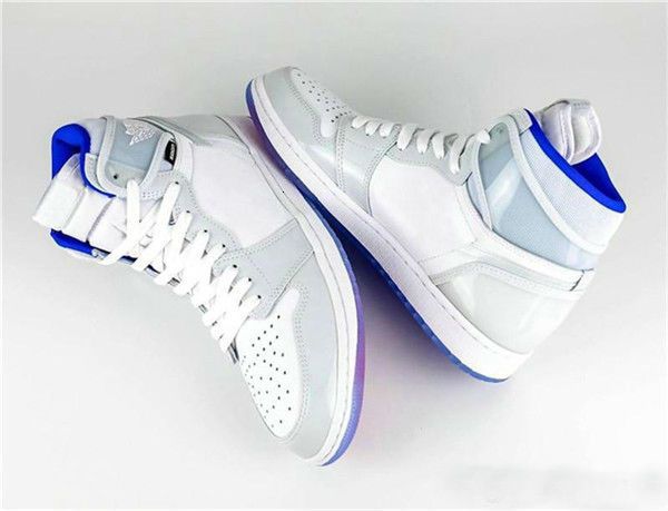

new sale 1 high zoom white racer blue 1s r2t mens basketball shoes nylon white grey purple sports sneakers trainers baskets des chaussures