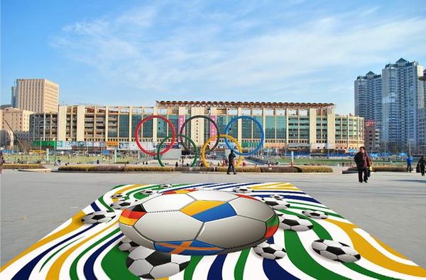 

football stadium square football field painting 3d bathroom wallpaper waterproof