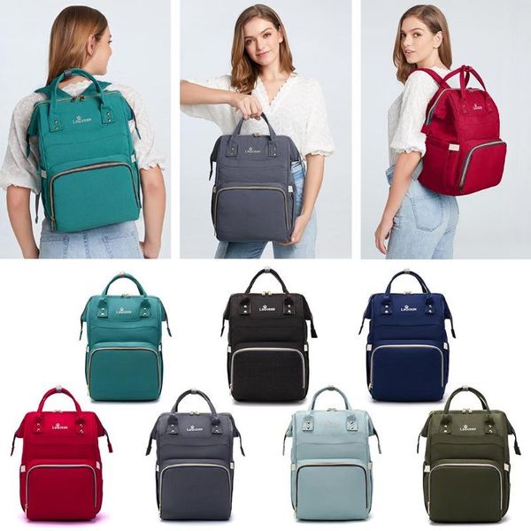 

lequeen pure color multi-function mummy large capacity diaper bags nursing handbag large capacity mother travel backpacks