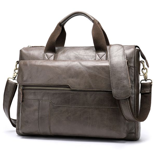 

cowhide business computer briefcase cross-border cross-straddle single-shoulder briefcase genuine leather bag