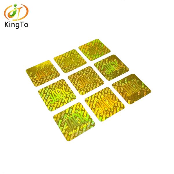 

custom embossed anti-counterfeiting gold 3d hologram sticker
