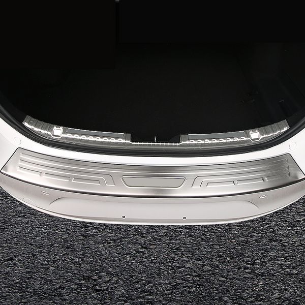 

car styling silver interior rear bumper sill plate guard frame cover trim for 3 axela bp 2020 sedan