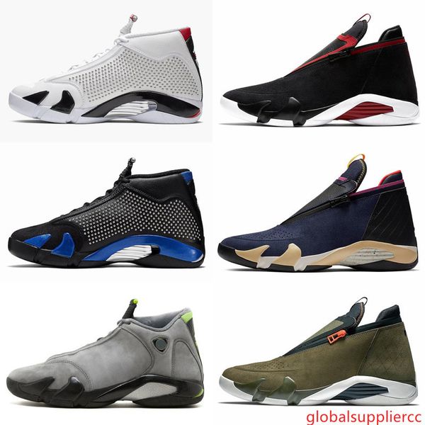 

jumpman 14 14s candy cane black toe fusion varsity red suede men basketball shoes last sthunder black yellow dmp sneakers